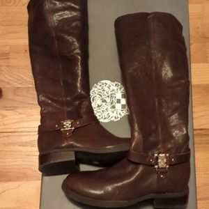 Vince Camuto Farren Brown Knee High Riding Boots Size 6.5